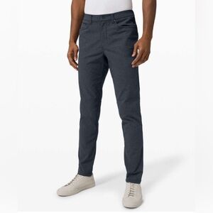 Lululemon ABC Slim 5-Pocket Tech Canvas M5983S, Heathered Deep Navy Size 31x30